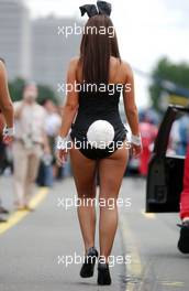 24.06.2007 Nürnberg, Germany,  Playboy bunny walking on the starting grid. - DTM 2007 at Norisring