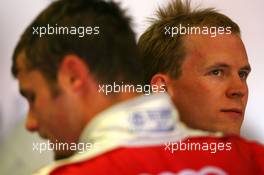 14.07.2007 Scarperia, Italy,  Mattias Ekström (SWE), Audi Sport Team Abt Sportsline, Portrait, behind Martin Tomczyk (GER), Audi Sport Team Abt Sportsline, Portrait - DTM 2007 at Autodromo Internazionale del Mugello