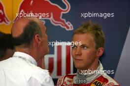 14.07.2007 Scarperia, Italy,  Mattias Ekström (SWE), Audi Sport Team Abt Sportsline, Portrait (right), with Dr. Wolfgang Ullrich (GER), Audi's Head of Sport (left) - DTM 2007 at Autodromo Internazionale del Mugello