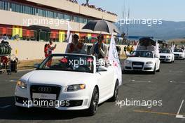 15.07.2007 Scarperia, Italy,  Driver paradem with Tom Kristensen (DNK), Audi Sport Team Abt Sportsline, Audi A4 DTM and Timo Scheider (GER), Audi Sport Team Abt Sportsline, Audi A4 DTM - DTM 2007 at Autodromo Internazionale del Mugello