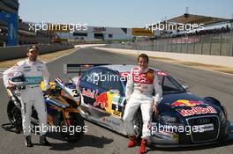 15.07.2007 Scarperia, Italy,  Max Biaggi (ITA), guest of Audi Sport (left), driving a few laps in an Audi DTM car, together with Timo Scheider (GER), Audi Sport Team Abt Sportsline, Portrait (right) - DTM 2007 at Autodromo Internazionale del Mugello