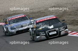 29.07.2007 Zandvoort, The Netherlands,  Christian Abt (GER), Audi Sport Team Phoenix, Audi A4 DTM, leads Bruno Spengler (CDN), Team HWA AMG Mercedes, AMG Mercedes C-Klasse - DTM 2007 at Circuit Park Zandvoort