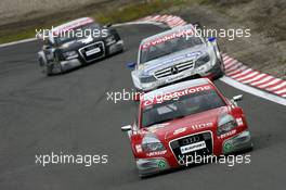 29.07.2007 Zandvoort, The Netherlands,  Mike Rockenfeller (GER), Audi Sport Team Rosberg, Audi A4 DTM, leads Bruno Spengler (CDN), Team HWA AMG Mercedes, AMG Mercedes C-Klasse and Christian Abt (GER), Audi Sport Team Phoenix, Audi A4 DTM - DTM 2007 at Circuit Park Zandvoort