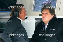 01.09.2007 Nürburg, Germany,  Norbert Haug (GER), Sporting Director Mercedes-Benz (right), talking with Hans-Jürgen Mattheis (GER), Team Manager HWA - DTM 2007 at Nürburgring