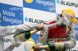 02.09.2007 Nürburg, Germany,  Podium, champaign for race winner Martin Tomczyk (GER), Audi Sport Team Abt Sportsline, Portrait (1st, right) - DTM 2007 at Nürburgring
