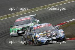 02.09.2007 Nürburg, Germany,  Paul di Resta (GBR), Persson Motorsport AMG Mercedes, AMG Mercedes C-Klasse before Vanina Ickx (BEL), TME, Audi A4 DTM - DTM 2007 at Nürburgring