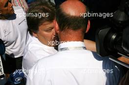 23.09.2007 Barcelona, Spain,  Dr. Wolfgang Ullrich (GER), Audi's Head of Sport, talking with Norbert Haug (GER), Sporting Director Mercedes-Benz, after Audi withdrawed all cars from the race - DTM 2007 at Circuit de Catalunya