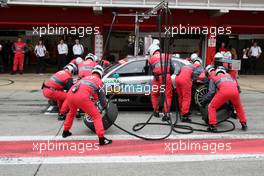 23.09.2007 Barcelona, Spain,  Pitstop practice with Tom Kristensen (DNK), Audi Sport Team Abt Sportsline, Audi A4 DTM - DTM 2007 at Circuit de Catalunya