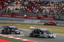 23.09.2007 Barcelona, Spain,  Timo Scheider (GER), Audi Sport Team Abt Sportsline, Audi A4 DTM, leads Martin Tomczyk (GER), Audi Sport Team Abt Sportsline, Audi A4 DTM - DTM 2007 at Circuit de Catalunya
