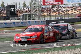 23.09.2007 Barcelona, Spain,  Alexandros Margaritis (GRC), Persson Motorsport AMG Mercedes, AMG Mercedes C-Klasse before Timo Scheider (GER), Audi Sport Team Abt Sportsline, Audi A4 DTM - DTM 2007 at Circuit de Catalunya