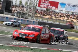 23.09.2007 Barcelona, Spain,  Alexandros Margaritis (GRC), Persson Motorsport AMG Mercedes, AMG Mercedes C-Klasse before Timo Scheider (GER), Audi Sport Team Abt Sportsline, Audi A4 DTM - DTM 2007 at Circuit de Catalunya