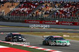23.09.2007 Barcelona, Spain,  Vanina Ickx (BEL), TME, Audi A4 DTM, leads Christian Abt (GER), Audi Sport Team Phoenix, Audi A4 DTM - DTM 2007 at Circuit de Catalunya