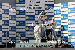 23.09.2007 Barcelona, Spain,  Gerhard Ungar (GER), Chief Designer AMG gets sprayed on with champagne at the podium. - DTM 2007 at Circuit de Catalunya
