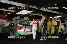 23.09.2007 Barcelona, Spain,  Car of Vanina Ickx (BEL), TME, Audi A4 DTM, in the pitbox after Audi withdrawed all cars from the race - DTM 2007 at Circuit de Catalunya