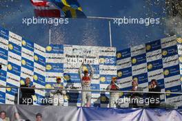 14.10.2007 Hockenheim, Germany,  Podium, Bruno Spengler (CDN), Team HWA AMG Mercedes, AMG Mercedes C-Klasse, Mattias Ekström (SWE), Audi Sport Team Abt Sportsline, Audi A4 DTM, Martin Tomczyk (GER), Audi Sport Team Abt Sportsline, Audi A4 DTM - DTM 2007 at Hockenheimring