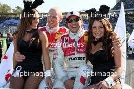 14.10.2007 Hockenheim, Germany,  Playboy girls with Christian Abt (GER), Audi Sport Team Phoenix, Audi A4 DTM - DTM 2007 at Hockenheimring