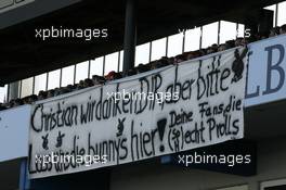 14.10.2007 Hockenheim, Germany,  Banners from the fans. - DTM 2007 at Hockenheimring