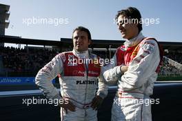 14.10.2007 Hockenheim, Germany,  (left) Christian Abt (GER), Audi Sport Team Phoenix, Audi A4 DTM and (right) Lucas Luhr (GER), Audi Sport Team Rosberg, Audi A4 DTM - DTM 2007 at Hockenheimring