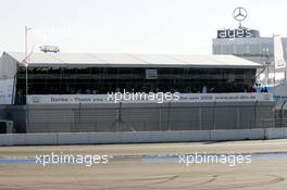 14.10.2007 Hockenheim, Germany,  Banners on the Audi Hospitality unit in the paddock. - DTM 2007 at Hockenheimring