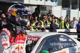 14.10.2007 Hockenheim, Germany,  Podium, Mattias Ekström (SWE), Audi Sport Team Abt Sportsline, Audi A4 DTM - DTM 2007 at Hockenheimring