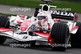 15.01.2007 Silverstone, England,  Martin Brundle (GBR) - Aguri Suzuki, Martin Brundle and Christian Danner, Test Super Aguri F1 Car