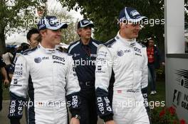 16.03.2007 Melbourne, Australia,  Nico Rosberg (GER), WilliamsF1 Team and Alexander Wurz (AUT), Williams F1 Team - Formula 1 World Championship, Rd 1, Australian Grand Prix, Friday