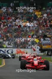 16.03.2007 Melbourne, Australia,  Felipe Massa (BRA), Scuderia Ferrari, F2007 and Kimi Raikkonen (FIN), Räikkönen, Scuderia Ferrari, F2007 - Formula 1 World Championship, Rd 1, Australian Grand Prix, Friday Practice