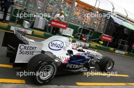 16.03.2007 Melbourne, Australia,  Robert Kubica (POL),  BMW Sauber F1 Team - Formula 1 World Championship, Rd 1, Australian Grand Prix, Friday Practice