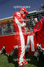 18.03.2007 Melbourne, Australia,  Kimi Raikkonen (FIN), Räikkönen, Scuderia Ferrari - Formula 1 World Championship, Rd 1, Australian Grand Prix, Sunday Pre-Race Grid