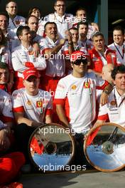 18.03.2007 Melbourne, Australia,  Kimi Raikkonen (FIN), Räikkönen, Scuderia Ferrari Felipe Massa (BRA), Scuderia Ferrari - Formula 1 World Championship, Rd 1, Australian Grand Prix, Sunday Podium