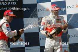 18.03.2007 Melbourne, Australia,  3rd, Lewis Hamilton (GBR), McLaren Mercedes and 2nd Fernando Alonso (ESP), McLaren Mercedes - Formula 1 World Championship, Rd 1, Australian Grand Prix, Sunday Podium