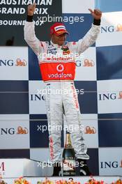 18.03.2007 Melbourne, Australia,  3rd, Lewis Hamilton (GBR), McLaren Mercedes - Formula 1 World Championship, Rd 1, Australian Grand Prix, Sunday Podium