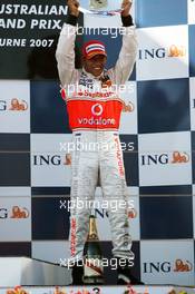 18.03.2007 Melbourne, Australia,  3rd, Lewis Hamilton (GBR), McLaren Mercedes - Formula 1 World Championship, Rd 1, Australian Grand Prix, Sunday Podium