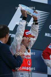 18.03.2007 Melbourne, Australia,  2nd place Fernando Alonso (ESP), McLaren Mercedes - Formula 1 World Championship, Rd 1, Australian Grand Prix, Sunday Podium
