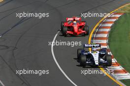 18.03.2007 Melbourne, Australia,  Alexander Wurz (AUT), Williams F1 Team, FW29 and Felipe Massa (BRA), Scuderia Ferrari, F2007 - Formula 1 World Championship, Rd 1, Australian Grand Prix, Sunday Race