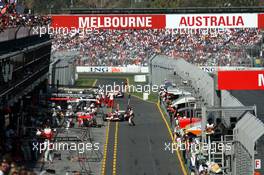 18.03.2007 Melbourne, Australia,  PIT STOP - Kimi Raikkonen (FIN), Ralf Schumacher (GER), Toyota Racing - Formula 1 World Championship, Rd 1, Australian Grand Prix, Sunday Race