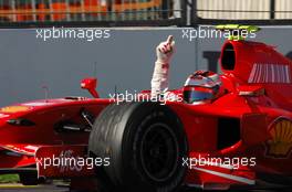 18.03.2007 Melbourne, Australia,  FINISH, Kimi Raikkonen (FIN), Räikkönen, Scuderia Ferrari - Formula 1 World Championship, Rd 1, Australian Grand Prix, Sunday Race