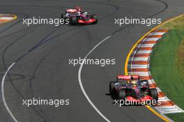 18.03.2007 Melbourne, Australia,  Lewis Hamilton (GBR), McLaren Mercedes, MP4-22 and Fernando Alonso (ESP), McLaren Mercedes, MP4-22 - Formula 1 World Championship, Rd 1, Australian Grand Prix, Sunday Race