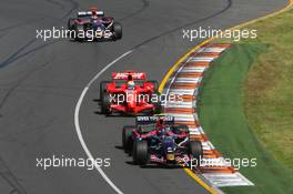 18.03.2007 Melbourne, Australia,  Scott Speed (USA), Scuderia Toro Rosso, STR02 and Felipe Massa (BRA), Scuderia Ferrari, F2007 - Formula 1 World Championship, Rd 1, Australian Grand Prix, Sunday Race