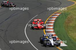 18.03.2007 Melbourne, Australia,  Alexander Wurz (AUT), Williams F1 Team, FW29 leads Felipe Massa (BRA), Scuderia Ferrari, F2007 - Formula 1 World Championship, Rd 1, Australian Grand Prix, Sunday Race