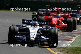 18.03.2007 Melbourne, Australia,  Alexander Wurz (AUT), Williams F1 Team, Felipe Massa (BRA), Scuderia Ferrari - Formula 1 World Championship, Rd 1, Australian Grand Prix, Sunday Race