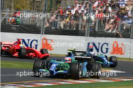 18.03.2007 Melbourne, Australia,  Rubens Barrichello (BRA), Honda Racing F1 Team, RA107 - Formula 1 World Championship, Rd 1, Australian Grand Prix, Sunday Race