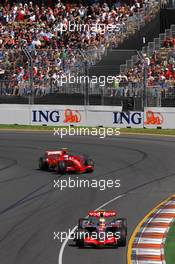 17.03.2007 Melbourne, Australia,  Lewis Hamilton (GBR), McLaren Mercedes, MP4-22 and Kimi Raikkonen (FIN), Räikkönen, Scuderia Ferrari, F2007 - Formula 1 World Championship, Rd 1, Australian Grand Prix, Saturday Qualifying