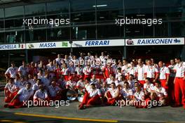 18.03.2007 Melbourne, Australia,  Ferrari Team shot after the race - Formula 1 World Championship, Rd 1, Australian Grand Prix, Sunday