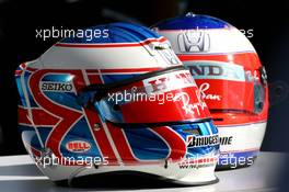 18.03.2007 Melbourne, Australia,  Helmets of Jenson Button (GBR), Honda Racing F1 Team and Rubens Barrichello (BRA), Honda Racing F1 Team - Formula 1 World Championship, Rd 1, Australian Grand Prix, Sunday