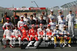 18.03.2007 Melbourne, Australia,  Formula 1, Group Drivers picture - Formula 1 World Championship, Rd 1, Australian Grand Prix, Sunday