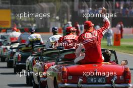 18.03.2007 Melbourne, Australia,  Drivers parade, Kimi Raikkonen (FIN), Räikkönen, Scuderia Ferrari - Formula 1 World Championship, Rd 1, Australian Grand Prix, Sunday