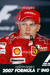 18.03.2007 Melbourne, Australia,  Press Conference, Kimi Raikkonen (FIN), Räikkönen, Scuderia Ferrari  - Formula 1 World Championship, Rd 1, Australian Grand Prix, Sunday
