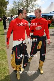 15.03.2007 Melbourne, Australia,  Vitantonio Liuzzi (ITA), Scuderia Toro Rosso and Scott Speed (USA), Scuderia Toro Rosso - Formula 1 World Championship, Rd 1, Australian Grand Prix, Thursday