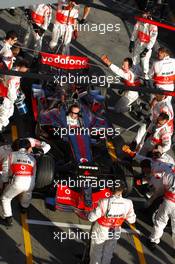 15.03.2007 Melbourne, Australia,  McLaren Mercedes, Pitstop Practice - Formula 1 World Championship, Rd 1, Australian Grand Prix, Thursday